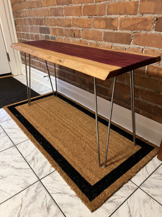 Bench - purple heart and hairpin legs - &copy;Lydia Charak-min.jpeg