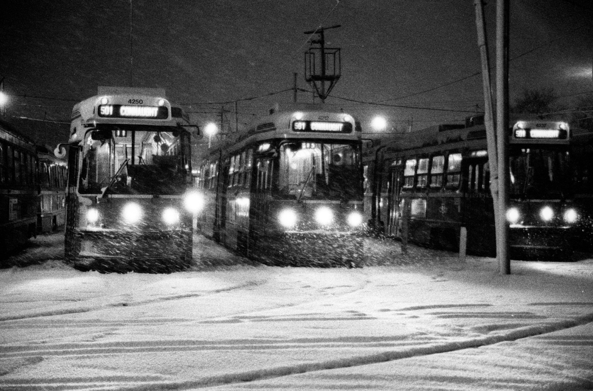 Streetcars in the Snow 1 - photograph - &copy;Lydia Charak-min.jpg