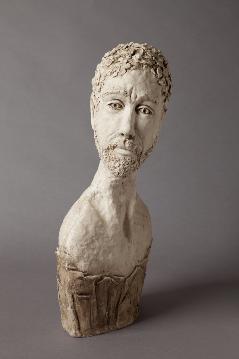 Bust of a Man - clay sculpture - &copy;Lydia Charak-min.jpg